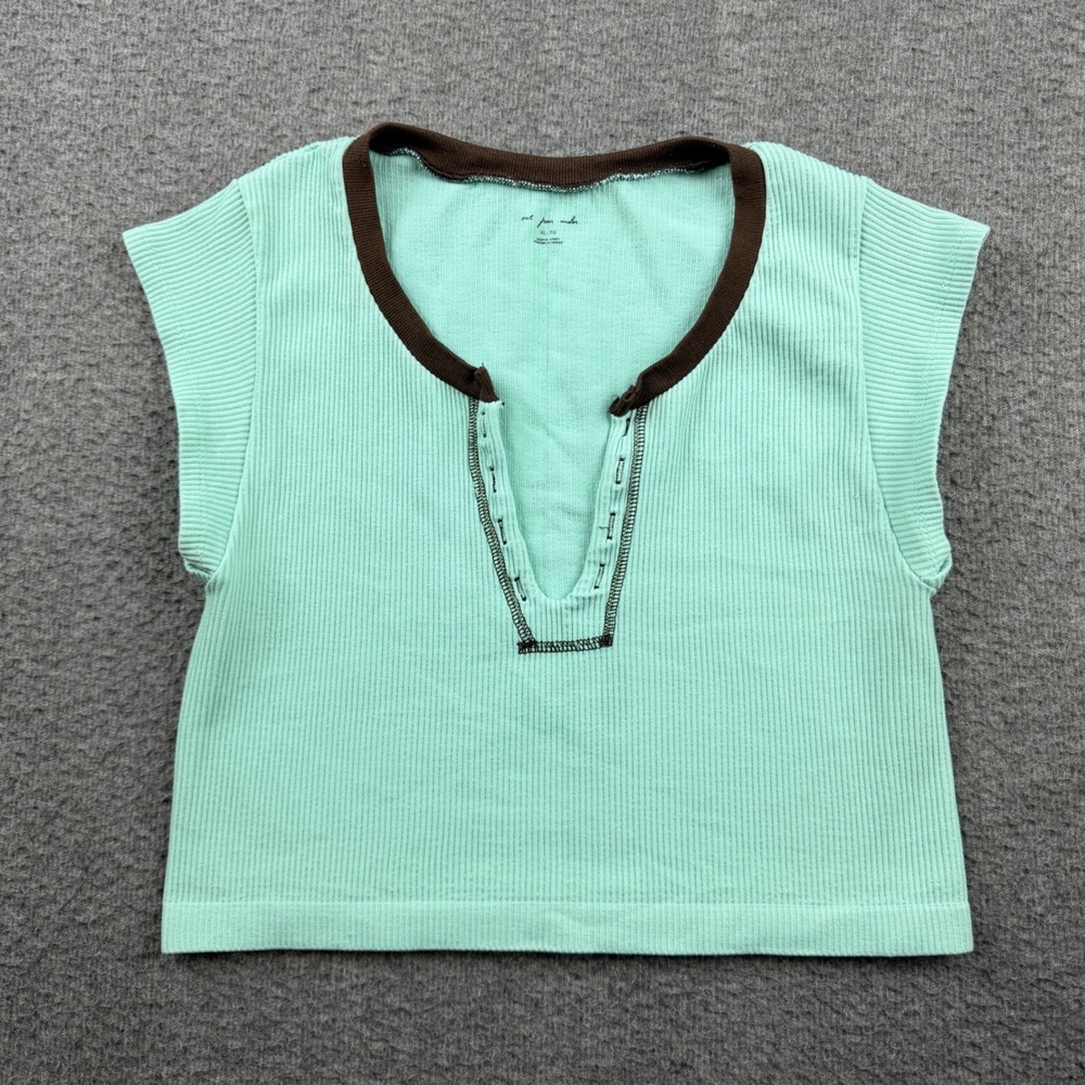 Out From Under Urban Outfitters Women's L/XL Ribbed Crop Top Mint Green